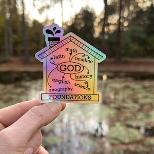 Holographic Foundations House Sticker | Classical Conversations | Classical Education | Homeschool Vinyl Sticker