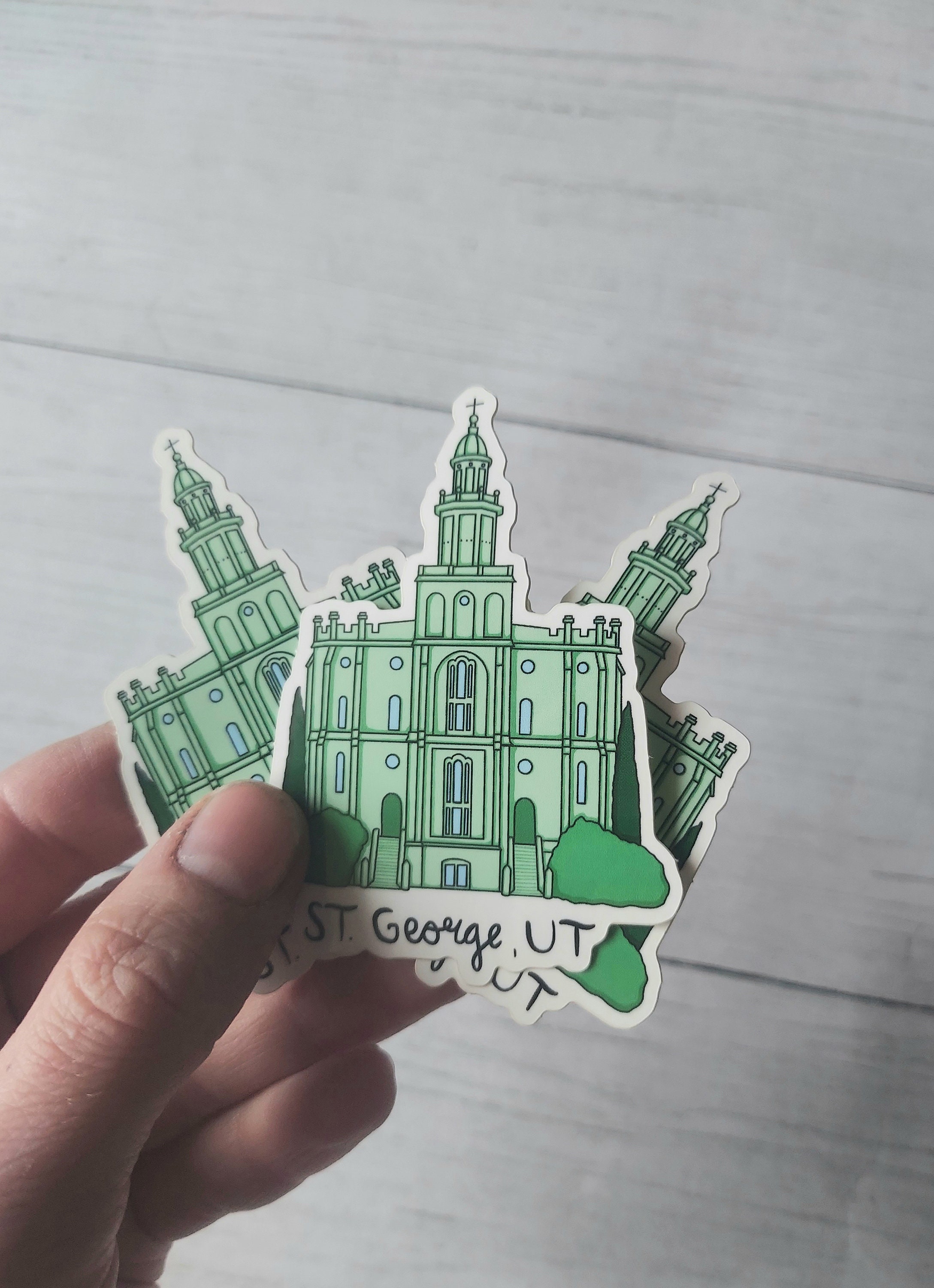 St. George Stickers St. George Utah Temple Sticker: Waterproof Vinyl LDS Art - Etsy