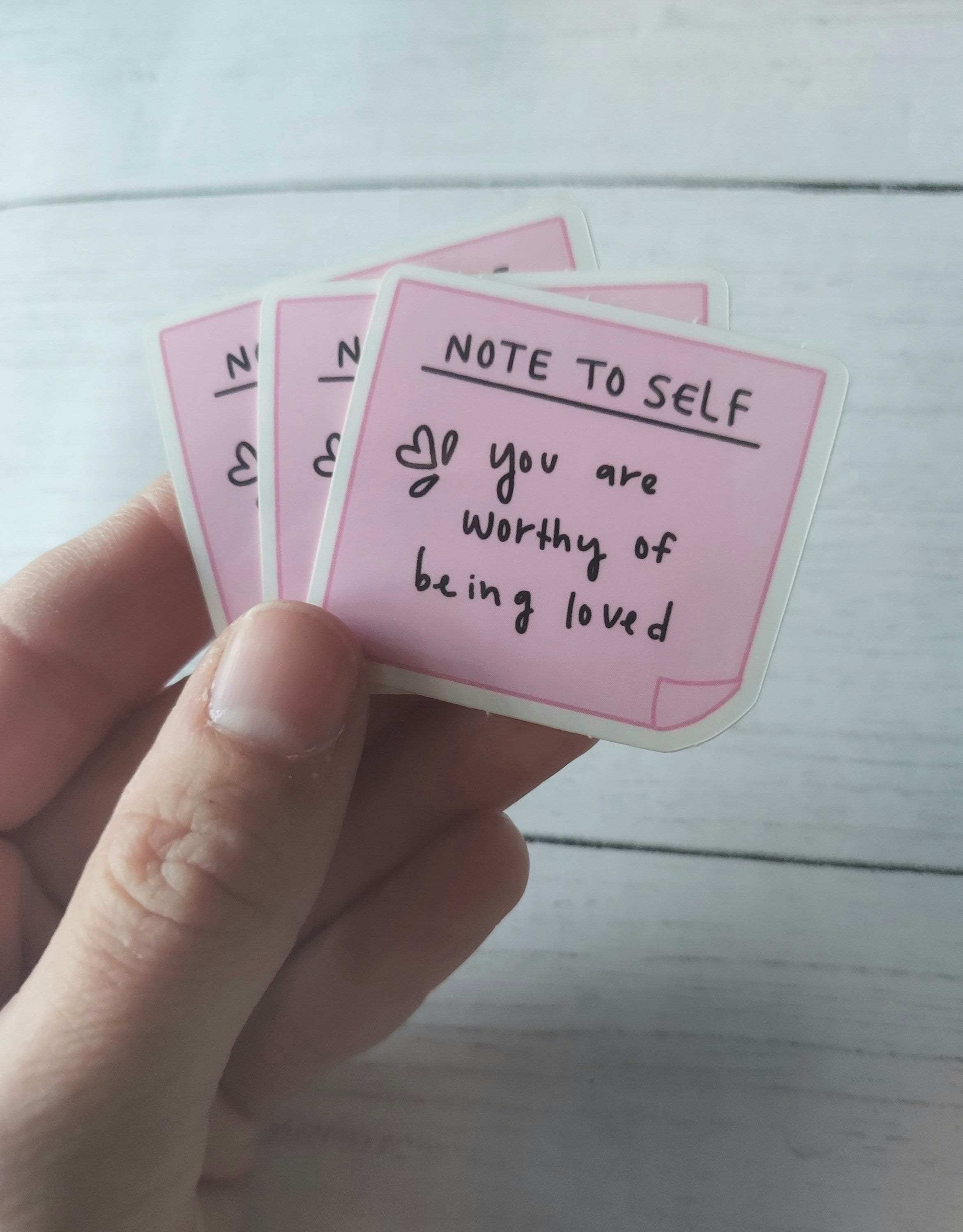 Note to Self Sticker, Worthy of Love, Sticky Note Positive Self ...