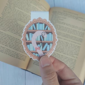 Bookworm Magnetic Bookmark, Gift For Readers, Bookish Bookmark