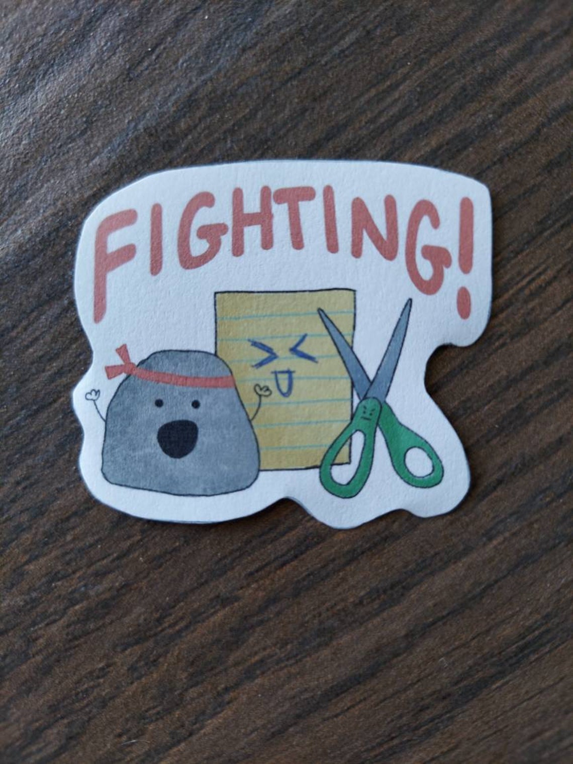 Rock Paper Scissors Korean Pun Hwaiting Sticker Fighting kpop Etsy