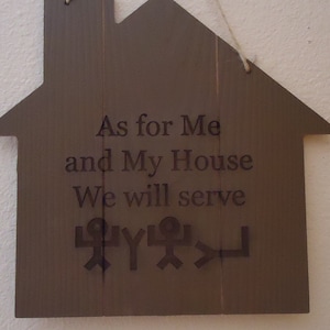 We will serve YHWH wall house plaque.