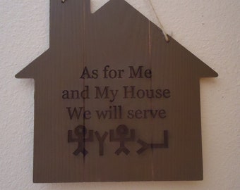 As for me... YHWH wall house plaque.