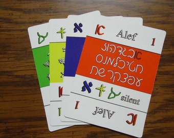 Hebrew Alef-Bet Playing Cards - Pictograph, Paleo, Modern, and Script