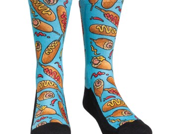 Corn Dog Socks Food Socks Snack Food Socks Cool Socks