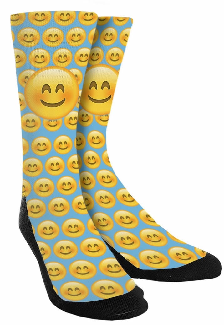 ●Mardi Mercredi●SOCKS FLOS EMOJI 3足SET[GIFT SET] SOCKS FLOS EMOJI_BLACK - MARDI MERCREDI