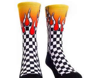 Racing Socks Cool Socks Fire Socks