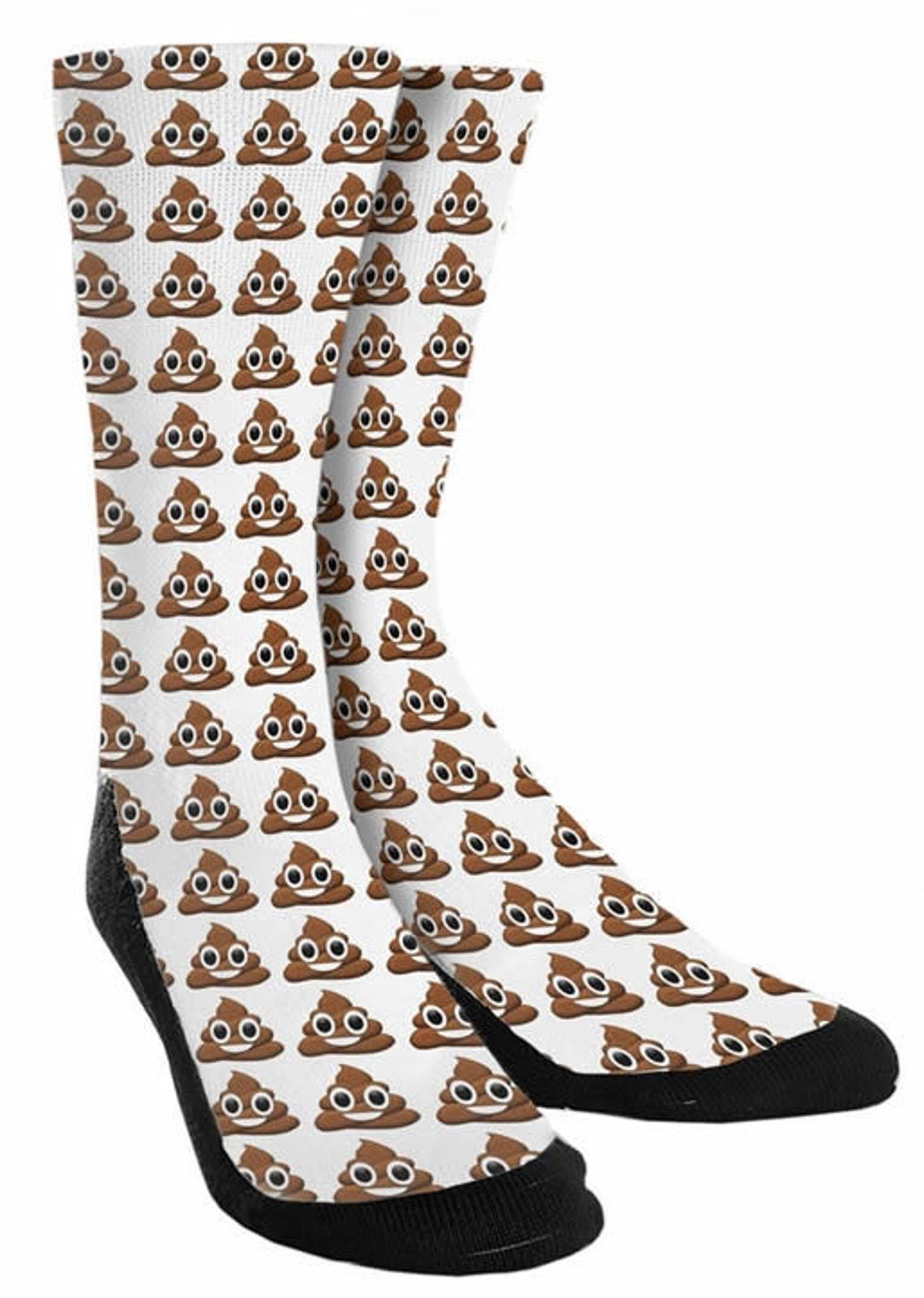 Poop Emoji Face Socks Emoji Socks Cool Socks Etsy Canada