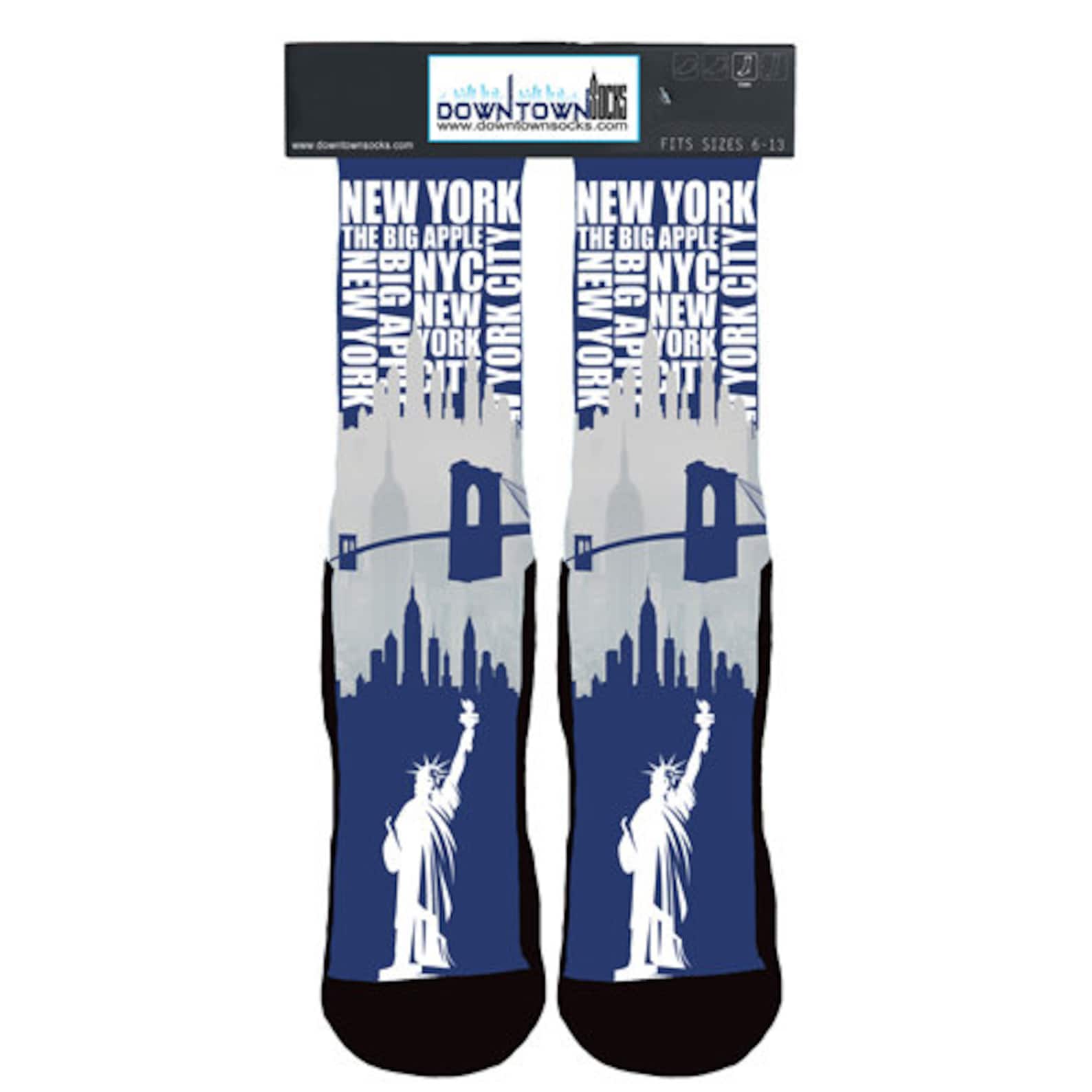 New York Socks New York Skyline Socks Pro Baseball Team Socks Etsy