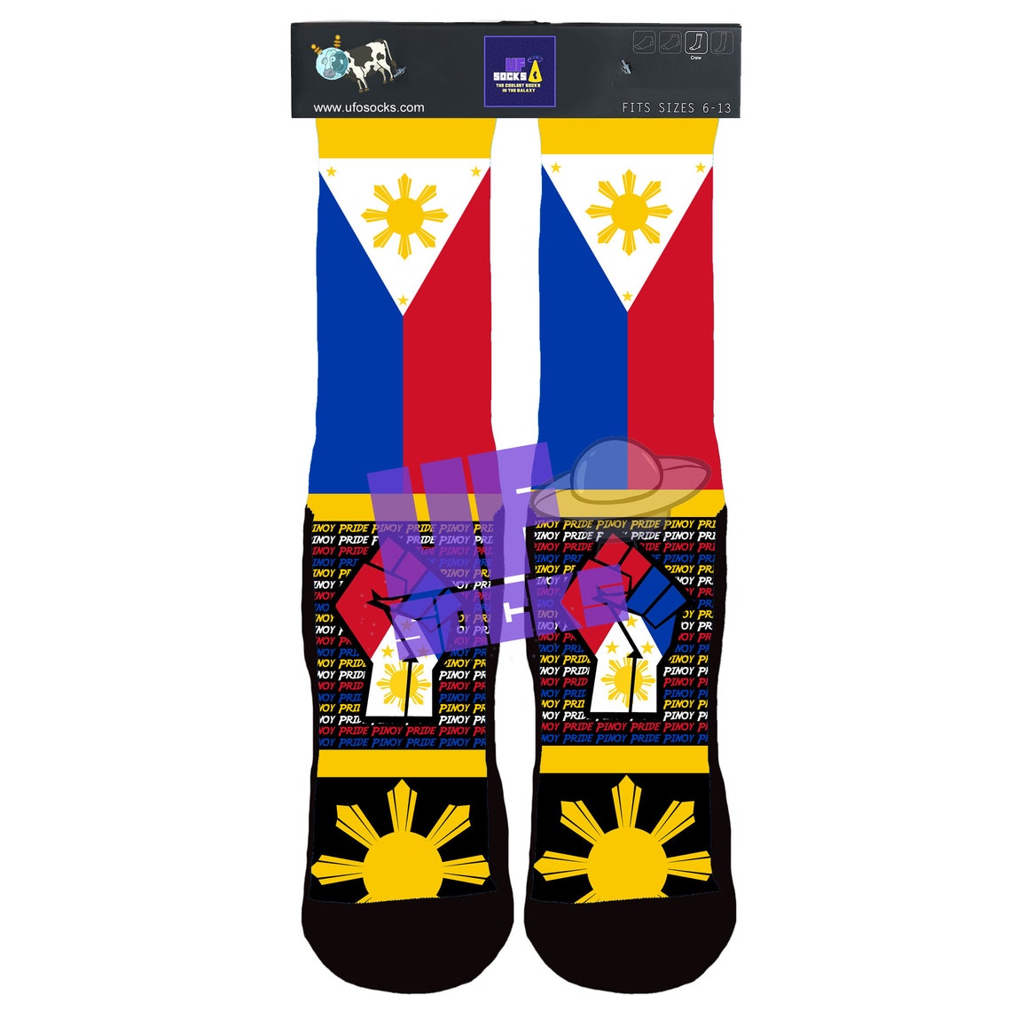 Filipino Socks Philippines Flag Socks Cool Novelty Socks Etsy