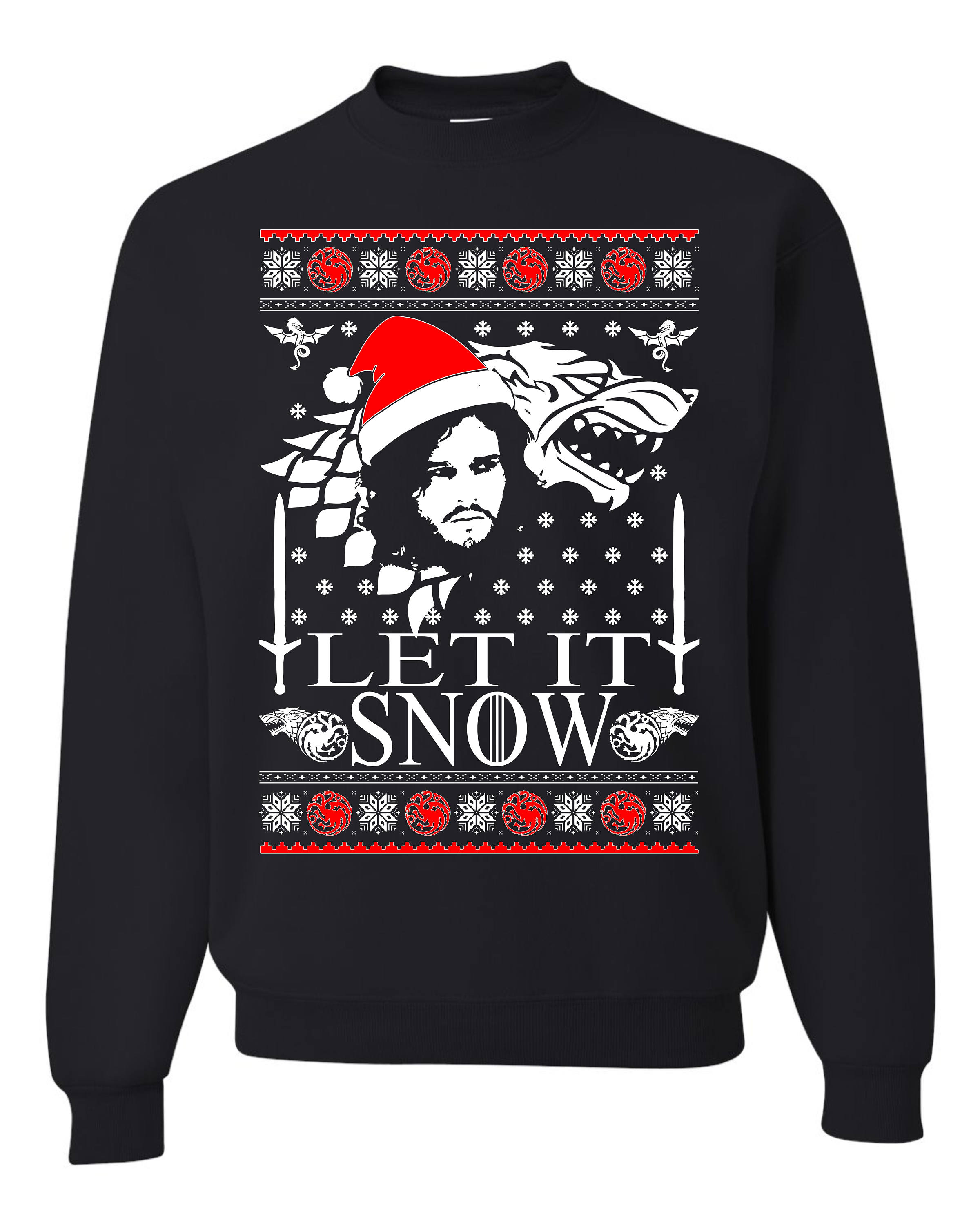 Let IT Snow Jon Snow Ugly Christmas Sweater New Unisex Etsy