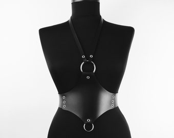 Leather Neck Strap Waist Harness