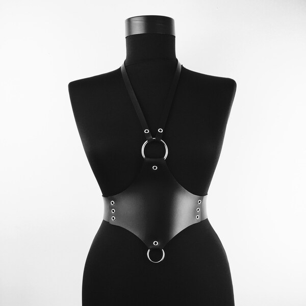 Leather Neck Strap Waist Harness