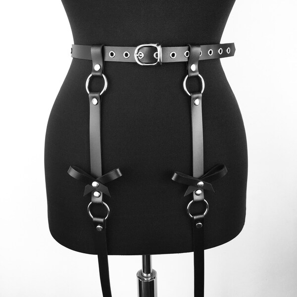 Leather Garter Etsy