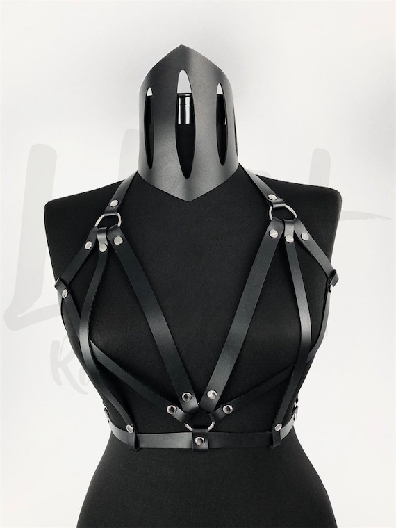 Gothic-Inspired Leather Chest Harness