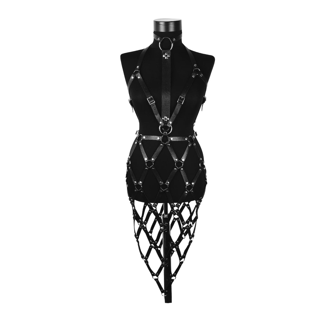 ワンピース QOOZA IMVAL Harness Leather Dress [BLK] IMVAL / Harness Leather Dress [BLK] - QOOZA