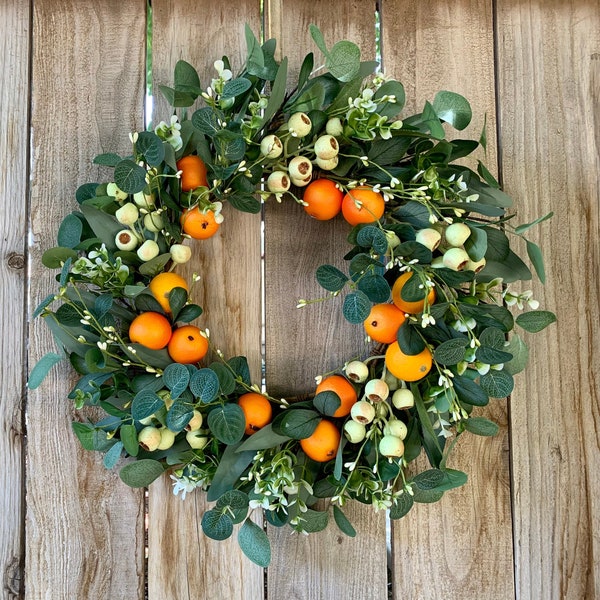 Fresh Evergreens Citrus and Berry Wreath main image 1