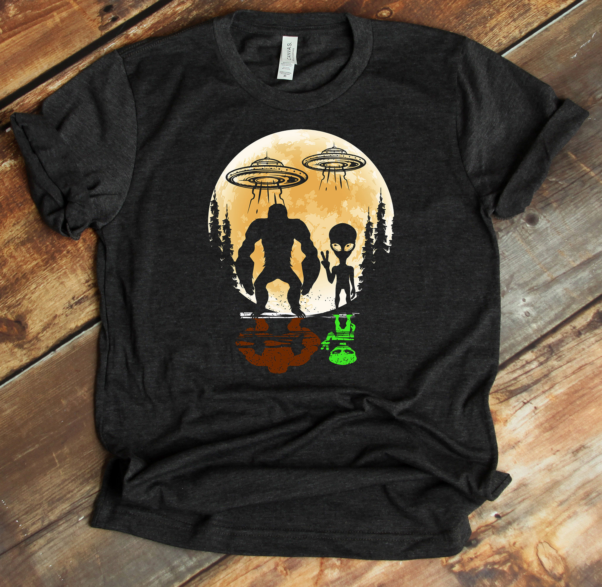 bigfoot alien shirt