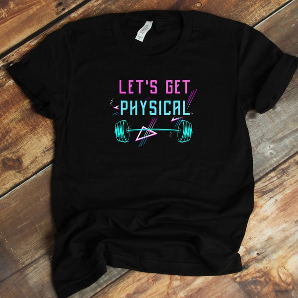 Lustiges Fitnessstudio T-Shirt - Let's get körperliches Training Retro Gym lustiges Gewichtheben