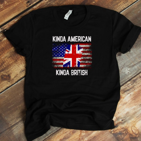 British-American Expat T-Shirt - Dual Citizenship Funny Immigration Gift Shirt
