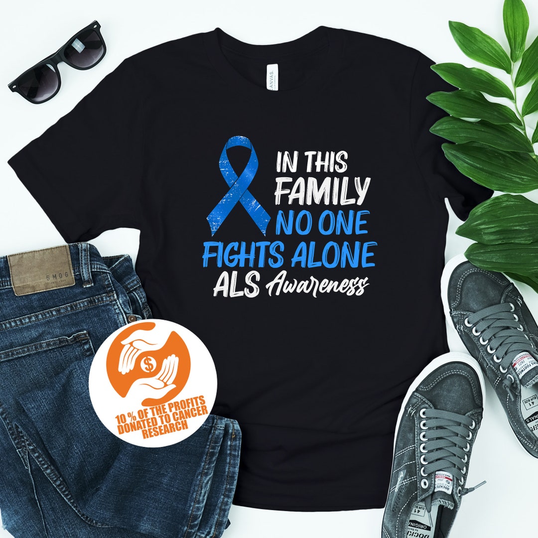 ALS Support T-shirt Blue Ribbon May Awareness Month - Etsy