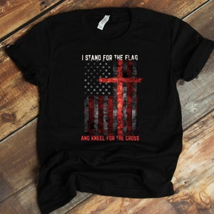 Stand For The Flag Kneel For The Cross Shirt, Gift For Veteran, American Flag, Religious T-Shirt, Tank-top, Hoodie, Memorial Day