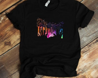 Piano Keyboard Player T-Shirt - Music Notes Musician Pianist