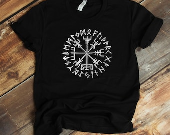 Viking Compass T-Shirt - Vegvisir Symbol Wayfinder Nordic Viking