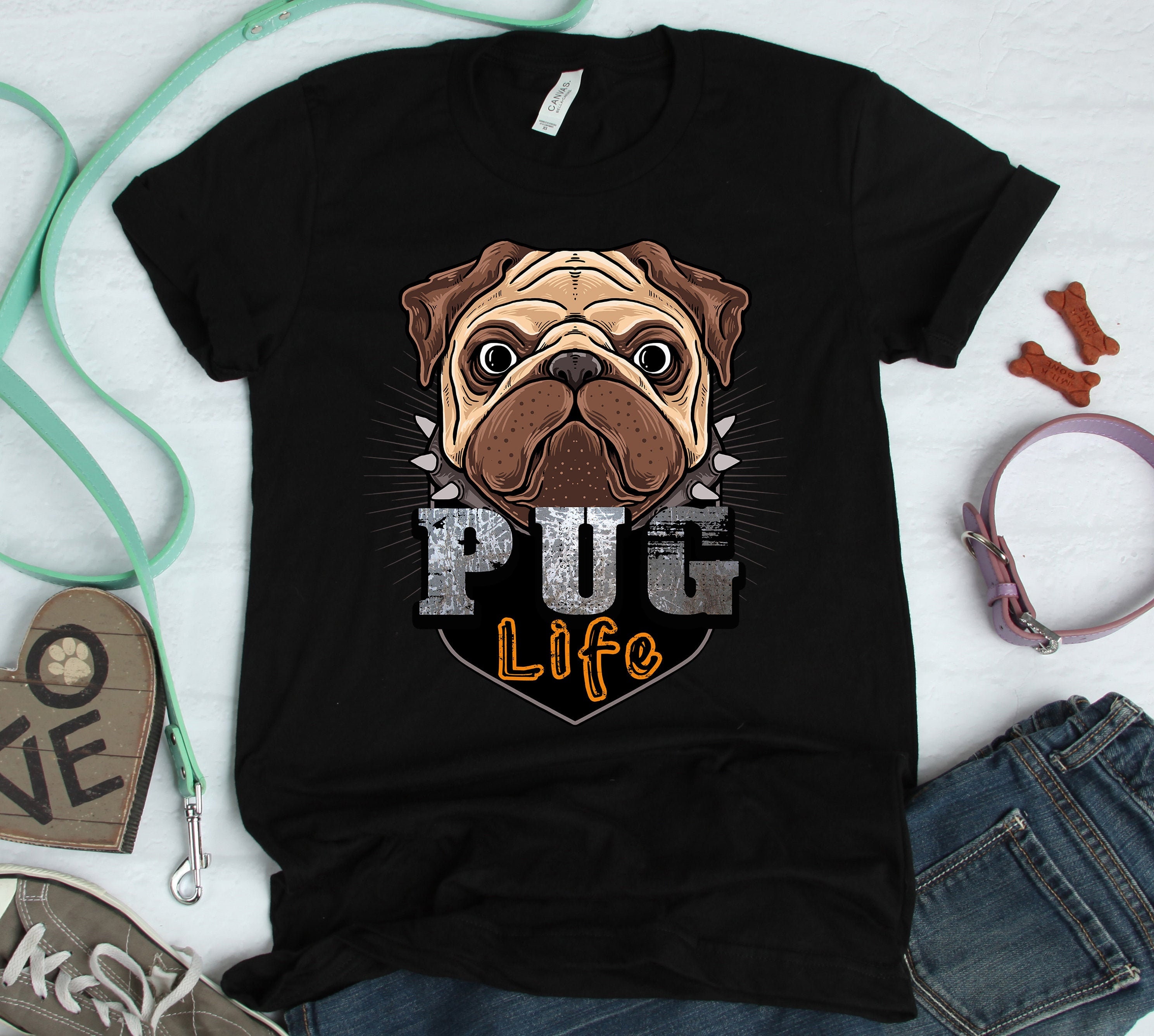 pug life dog shirt