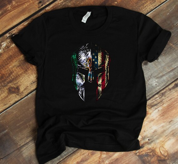 Mexican-American Spartan Helmet Chicano Pride T-Shirt Mexican-American Spartan Helmet Chicano Pride T-Shirt