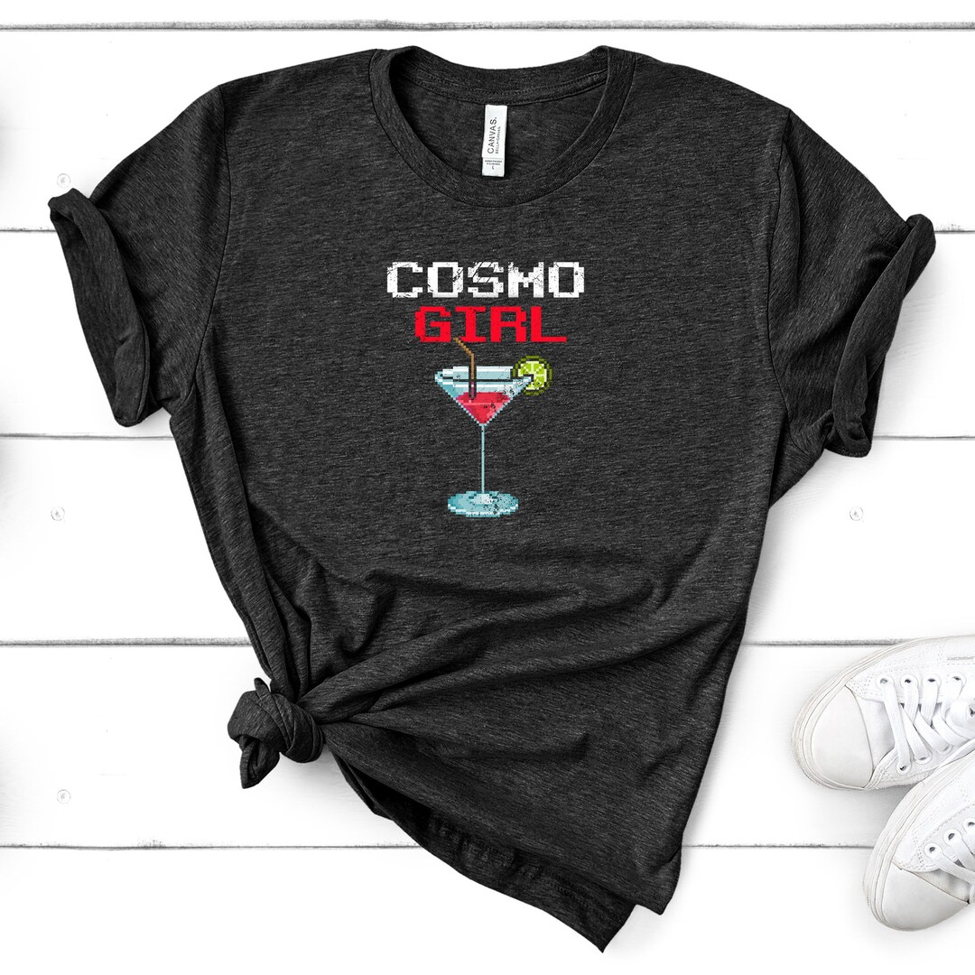Drinking Cosmopolitan T-shirt - Cosmo Girl Pixelated Cocktail Vodka Lover -  Etsy
