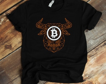 Bitcoin Bull T-Shirt, Bitcoin Shirt, Blockchain Tee, Cryptocurrency Sweatshirt, Tank-top, Hoodie, Crypto Tee, Ethereum, BTC