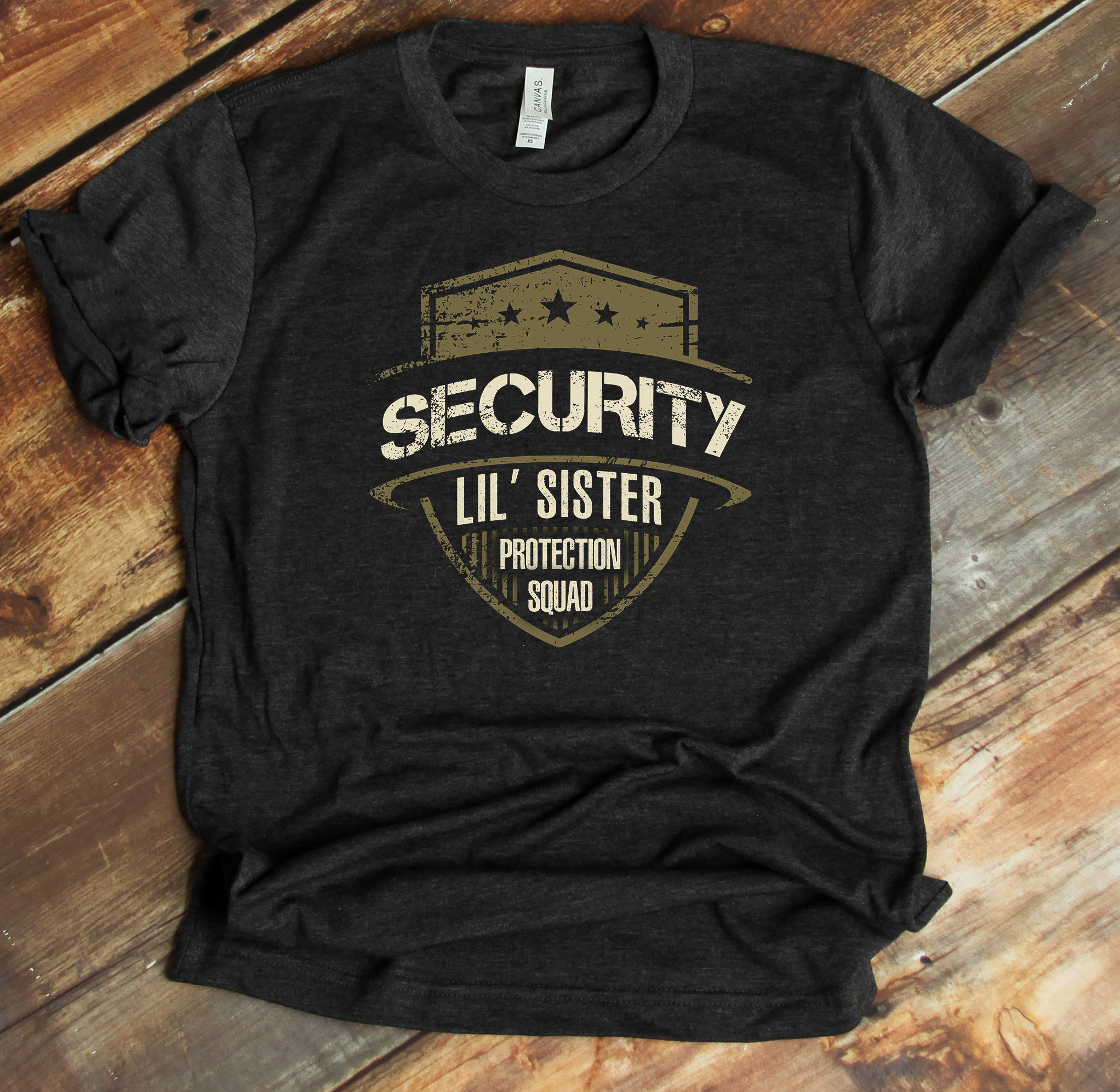 Security Lil' Sister Protection Squad Big Brother T-Shirt Security Lil' Sister Protection Squad Big Brother T-Shirt