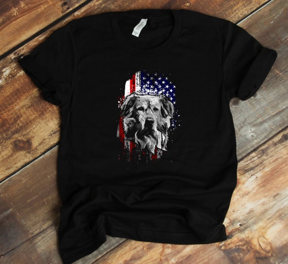 Patriotic Golden Retriever T-shirt 
