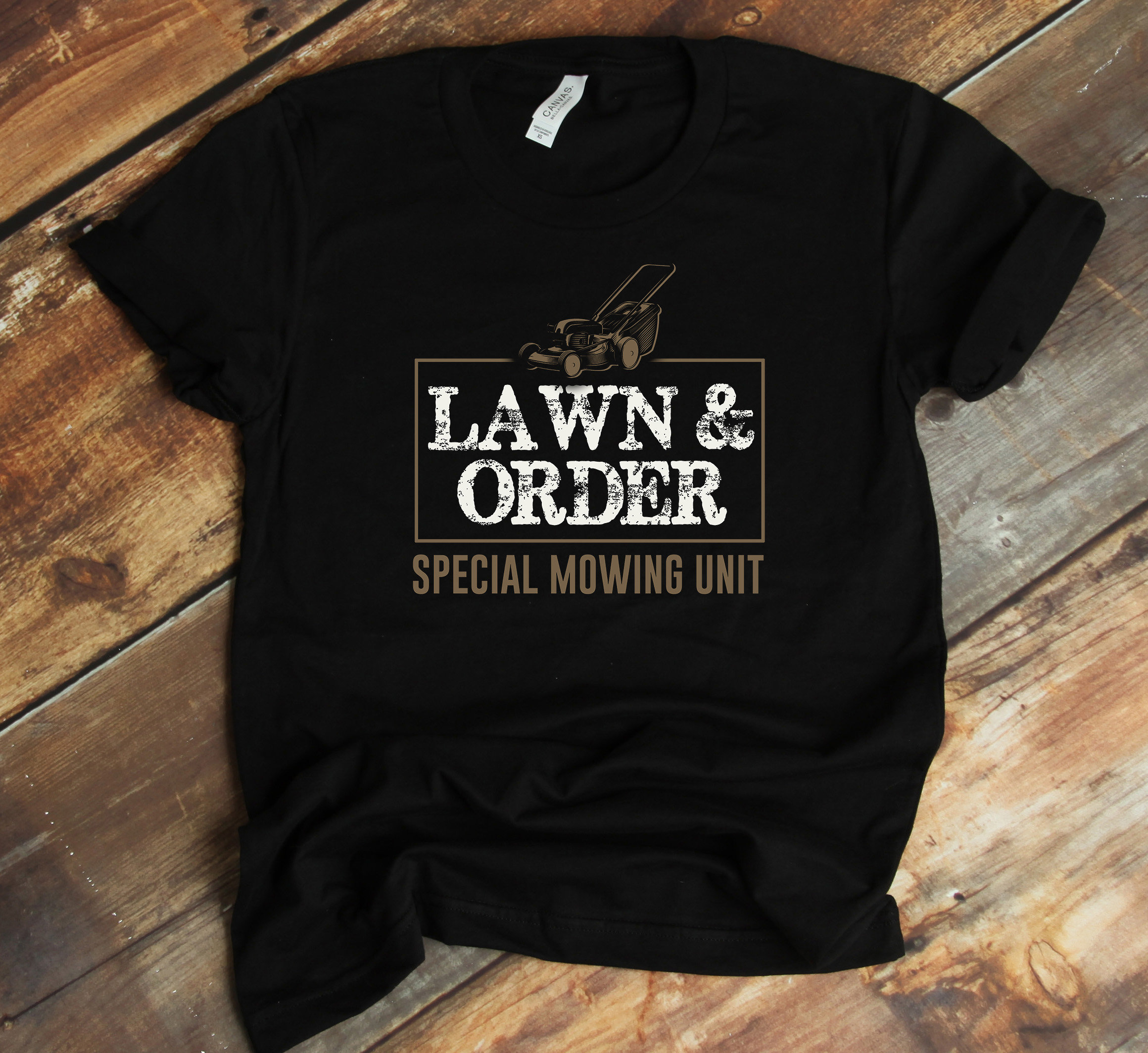 Lawn & Order T-Shirt -  Dad Joke Father's Day Pun Funny Lawn Mowing