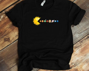 Astronomy T-Shirt - Planetary System Star Eating Planets Sun Funny Astronomy