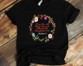 I Can Do All Things Philippians 4:13 T-Shirt - Jesus Christian Faith