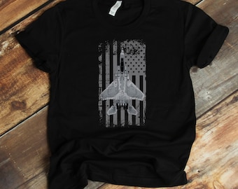 F-15 Eagle Pilot T-Shirt, American Flag, Fighter Jet Pilot Tee, Military Apparel, Tank-top, Hoodie