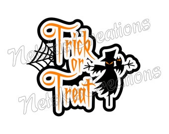 Trick or Treat Sign Scarecrow - Digital file only