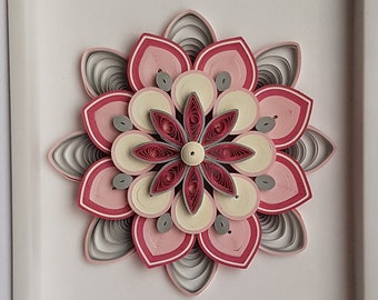 Quilled Pink Flower Mandala