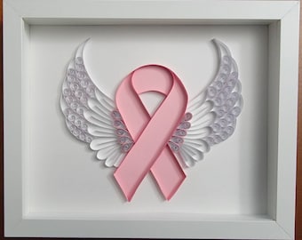 Quilled Breast Cancer Awareness Ribbon