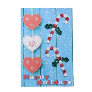 Carte de Noël en canne à sucre piquante 4x6 (6pc)