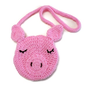Porte-monnaie cochon rose, Porte-monnaie petite fille, Pochette petits animaux, Sac animal de la ferme, Idées cadeaux pour les enfants, Porte-monnaie enfant de forme amusante, Petits cochons