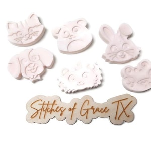 Vanilla Animal Shaped Shea Butter Soap Bars, Gifts for Kids, Gifts for Her, Fun Shaped Body Soap, Soap for All, Dog, Cat, Bunny, Hedgehog