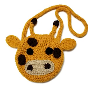Bolsa girafa, bolsas de crochê, bolsa de menina, bolsa para pequenos animais, ideias de presentes para crianças, bolsas safari para crianças, bolsas para animais selvagens