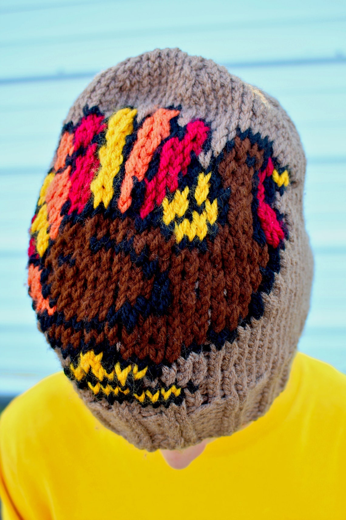 Knitted Turkey Hat Thanksgiving Hat Fall or Autumn Hat Etsy