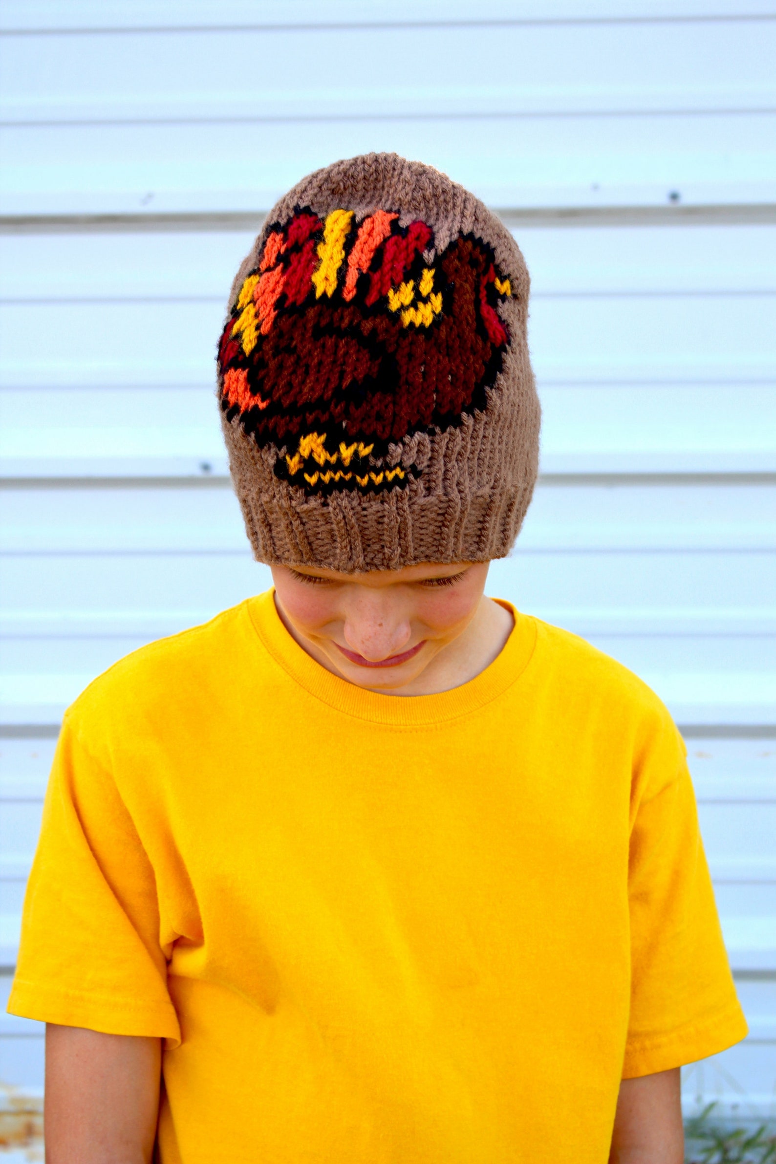 Knitted Turkey Hat Thanksgiving Hat Fall or Autumn Hat Etsy