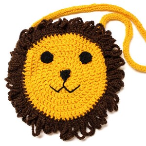 Sac à main Lion, Sacs au crochet, Sac à main pour petite fille, Pochette petit animal, Idées cadeaux pour les enfants, Sacs à main safari pour enfants, Sacs à main animaux sauvages