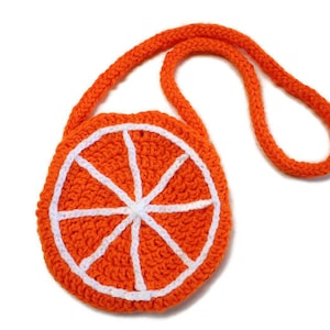 Tranche d'orange, Porte-monnaie petite fille, Petite pochette pour aliments, Porte-monnaie sur le thème des agrumes, Idées cadeaux pour les enfants, Accessoire pour stand de limonade, Sacs de fruits et légumes