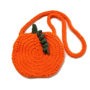 Porte-monnaie orange citrouille, Porte-monnaie pour petite fille, Petite pochette de nourriture, Sacs d'Halloween, Idée cadeau des friandises pour les enfants, Paniers effrayants pour les enfants